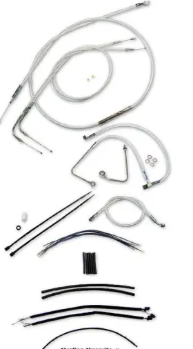 387293 Magnum Sterling Chromite Complete 18 Inch -20 Handlebar Installation Kit 07 Flh/r/x