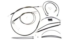 Ft12-ft17 Magnum 487182 Black Pearl Handlebar Cable Kit For Harley-davidson Dyna Models Ft12-ft17 Magnum 487182 Black Pearl Handlebar Cable Kit For Harley-davidson Dyna Models