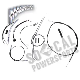 489672 Magnum Black Xr Handlebar Installation Kit With Chrome Fittings For