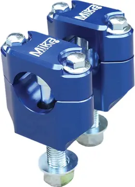 Mk-bu-118 Mika Metals Blue Fits Rubber Mounted Handlebar Clamps For 7/8 And 1 Mk-bu-118 Mika Metals Blue Fits Rubber Mounted Handlebar Clamps For 7/8 And 1