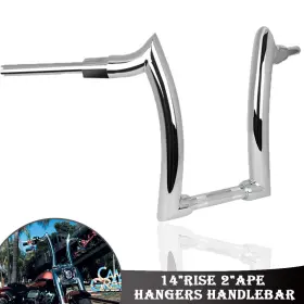 Mc-cba544-cd-14 Motorparts 14ftft Rise Handlebar Ape Hanger Handle Bars Fit For Harley Touring Road King Kk