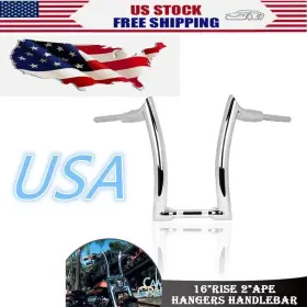 Mc-cba544-cd-16 Motorparts 16ftft Rise Handlebar Drag Bar Ape Hanger For Harley Softail Low Rider Tj Mc-cba544-cd-16 Motorparts 16ftft Rise Handlebar Drag Bar Ape Hanger For Harley Softail Low Rider Tj