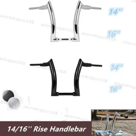 Mc-cba544-cd Motorparts Mc-cba544-cd/bk-14/16-az Chrome/black 14/16ftft Rise Handlebar Motorcycle Fit For Harley Softail Az