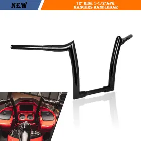 Mc-cba545-bk-12 Motorparts 12ftft Rise Ape Hangers Handlebar For Triumph Cafe Racer Mc-cba545-bk-12 Motorparts 12ftft Rise Ape Hangers Handlebar For Triumph Cafe Racer