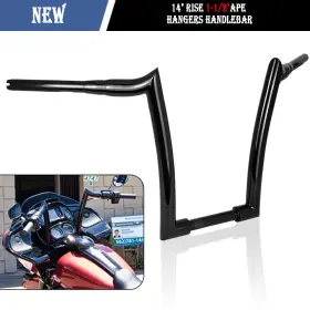 Mc-cba545-bk-14 Motorparts 14ftft Rise Ape Hanger Handlebar Drag Bar Fit For Harley Softail Fat Boy Mc-cba545-bk-14 Motorparts 14ftft Rise Ape Hanger Handlebar Drag Bar Fit For Harley Softail Fat Boy