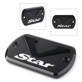77us Motorshop 550724202865 Front Brake Fluid Cap Reservoir Cover For Yamaha V Star Xvs 650/1100 Blk Usa