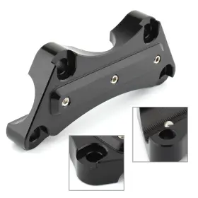 Motorshop168 550728162486 3-hole Black 1 Inch Handlebar Risers Top Clamp Fit Harley Touring Models 1997-19