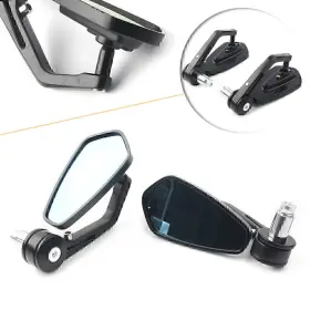 Motorshop168 550732590237 Pair 7/8 Inch 22mm Rear View Black Handle Bar End Side Rearview Mirrors Motor Motorshop168 550732590237 Pair 7/8 Inch 22mm Rear View Black Handle Bar End Side Rearview Mirrors Motor