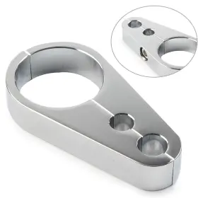 Motorshop168 834561106679 Motorcycle Chrome Brake Clutch Cable Wire Clamp Clip For Harley 1-1/4 Inch Handlebar
