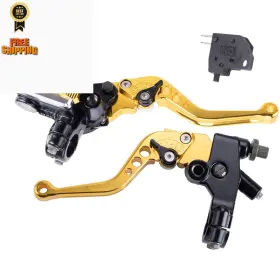 Mrelc 788601479516 Universal Motorcycle 7/8 Inch 22mm Handlebar Brake Master Cylinder Gold