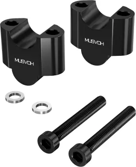 V-hs-133 Musvoh 7/8 Inch 22mm Motorcycle Handlebar Risers With 7/8&apos &apos 2pcs Black V-hs-133 Musvoh 7/8 Inch 22mm Motorcycle Handlebar Risers With 7/8&apos &apos 2pcs Black