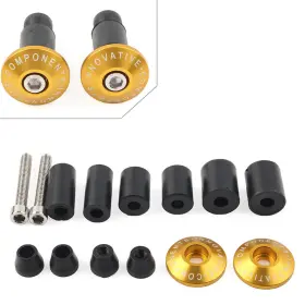 Nomura 612062662357 Motorcycle 7/8ftft Handle Bar End Cap Handlebar Grips Plugs Dirt Bike Gold