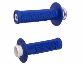 H36mxu Odi Micro-x Half-waffle V2 Lock-on Grips - Blue/black Motorcycle Dirt Bike H36mxu Odi Micro-x Half-waffle V2 Lock-on Grips - Blue/black Motorcycle Dirt Bike