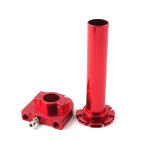 Oneclubaa 550755936869 7/8in Turn Twist Throttle Handle Bar Tube Fit Moto Universal Cnc Red