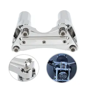 Onlyonee 550754498467 3.5 Inch Straight Handlebar Riser And Top Clamp Chrome For Harley Dyna Tour Road Glide Onlyonee 550754498467 3.5 Inch Straight Handlebar Riser And Top Clamp Chrome For Harley Dyna Tour Road Glide