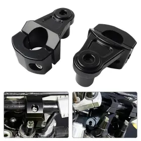 Onlyonee 550755377402 Black Motorcycle Handlebar 7/8 22mm To 11/8 28mm Fat Bar Mount Clamps Riser Onlyonee 550755377402 Black Motorcycle Handlebar 7/8 22mm To 11/8 28mm Fat Bar Mount Clamps Riser