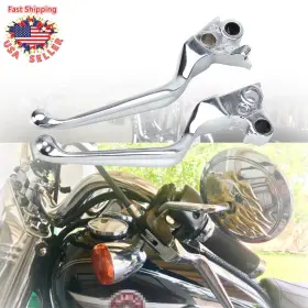 Dr2025hl02701 Oumurs Chrome Clutch Brake Lever Hand Levers Handbrake For Harley 883 1200 Road King