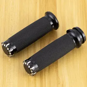 Drsboo16hl016oooo1zb-1f Oumurs 1 Inch Electronic Throttle Hand Grips Handlebar For Harley Road King Electra Glide