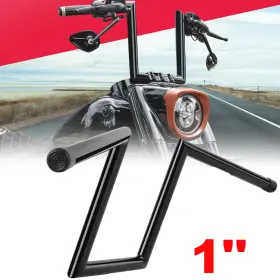 Mpphloo81ooo5-bk-1 Oumurs Ape Hangers Bar 10-1/2 Inch Rise 1 Handlebar For Harley Xl 883 1200 Dyna Fxr Suzuki
