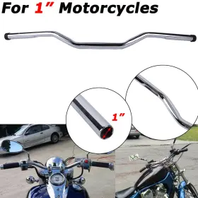 Mpphlooo8102-ch-1f Oumurs 1 Inch 25mm Motorcycle Chrome Aluminum Tracker Handlebars Drag Bar For Honda Yamaha