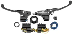 0062-4020-bm Performance Machine Handlebar Control Set - Black With Hydraulic Clutch 3-butto