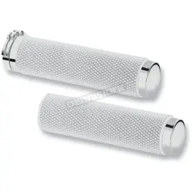 62196 Pingel Chromed Billet Knurled Grips - 62196 Pingel Chromed Billet Knurled Grips -