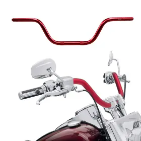 Pj-101041 Pjmtcustom 6.0 Inch Tall Red 1.0 Handlebar For Harley Softail Slim Standard Street Bob Fxlrst Pj-101041 Pjmtcustom 6.0 Inch Tall Red 1.0 Handlebar For Harley Softail Slim Standard Street Bob Fxlrst