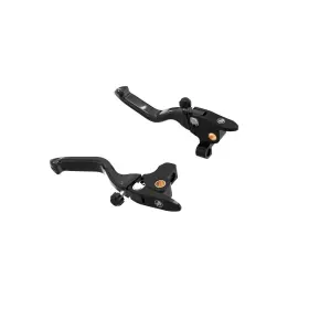 108044 Power James Adjustable Black Brake Clutch Hand Levers For Harley 17-20 Road King Flhxs Flht
