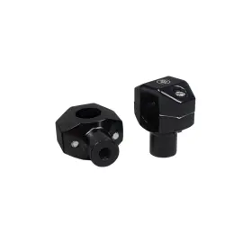 103055 Powerjames 2.0 Inch Tall Black Hexagon Risers 1.0 Clamp For Harley Dyna Fxd Fxdls Fxdfse Fxdf