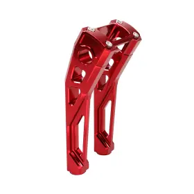 103073 Powerjames 8.5 Inch Tall Red Pullback Riser Kit 1.0 Bar For Harley 18 Fxst Fxlrst Fxbb/s