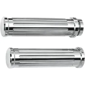 500560 Pro-one Performance Perfmfg Grooved Billet Grips Chrome