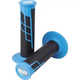 021656 Protaper - Clamp-on Half Waffle Grips Neon Blue/black