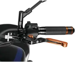 24tnt Puig 3.0 Extendable Folding Clutch Lever - Black/orange Motorcycle Street Bike