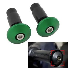 Raimukurijinusa 550739211104 Motor Dirt Bike 7/8 Inch 22mm Handle Bar End Handlebar Grips Cap Plugs Slider Green