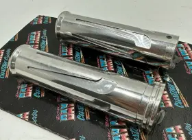 Rs1495p Rons Simms Bay Area Custom Cycles Polished Scallops Billet Handlebar Grips Harley 1 Inch Rs1495p Rons Simms Bay Area Custom Cycles Polished Scallops Billet Handlebar Grips Harley 1 Inch