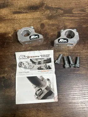 3r-b12poe Rox Speed Fx Elite Pro-offset Block Handlebar Risers 1.25 Inch Silver