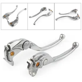 Runa 550751801628 1pair Cnc Chrome Brake Clutch Lever For Cbr1000rr 2004-2007 Cb1000r 2008-2016 15