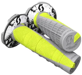 219627-5776 Scott Deuce Half Waffle Mx Gray/neon Yellow Grips With Donuts 219627-5776 Scott Deuce Half Waffle Mx Gray/neon Yellow Grips With Donuts