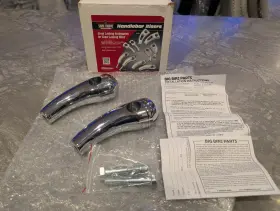 63-133 Show Chrome Handlebar Risers Round 4 Inch 63-133- V Star And Road Star- Brand New