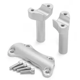 Hd-adpb-n4200-sil Skywave 4 Inch Handlebar Riser With 1 Top Clamp For Harley Dyna Heritage Softail Classic Flstc