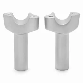 Hd-adpb-004-sil-202537 Tarazon Silver 3 1/2 Inch Handlebar Risers For Harley Softail Sportster Street Bob Fxdb Fxdx Hd-adpb-004-sil-202537 Tarazon Silver 3 1/2 Inch Handlebar Risers For Harley Softail Sportster Street Bob Fxdb Fxdx