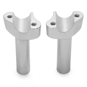 Hd-adpb-n4-sil-202537 Tarazon Silver 4 Inch Handlebar Risers For Harley 1 Bar Dyna Low Rider Fxdl Road King Flhr Hd-adpb-n4-sil-202537 Tarazon Silver 4 Inch Handlebar Risers For Harley 1 Bar Dyna Low Rider Fxdl Road King Flhr