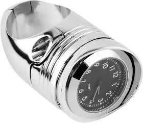 Us-xf111719-e Tcmt Aluminum 1 1/4 Inch 1.25ftft Chrome Handlebar Mount Clock Fits For