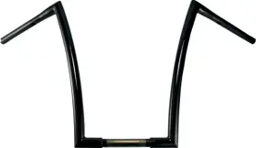 0601-2714 Todds Cycle Alloy Art 1-1/4 Inch Strip Handlebar - 17 Gloss Black Motorcycle Street Bike
