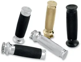 Vgk-1 Todds Cycle Aluminum Grips - Vice With Knurl Chrome