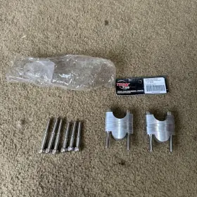 1274820001 Tusk Handlebar Riser Kit 1 1/8 Bars 30mm Rise Mx Motorcycle Atv Xc Bar Risers 01