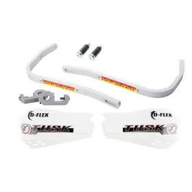 160-173-0011 Tusk Universal Fit White Aluminum Handguards For 7/8 Inch Dirt Bike Mx Protection