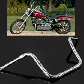 Mallbooo1hl02911zb-1f Twom Chrome 12 Inch Rise Ape Hanger 1.25 Handlebar For Harley Sportsterxl Softail Fxst