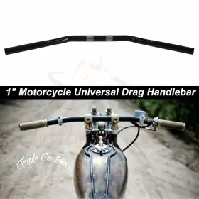 Mallhloooo81ooo1-a Twom 1 Inch Fat Motorcycle Drag Bar Handlebar For Harley Chopper Bobber Cafe Racer Yamaha