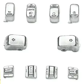 15197 V-factor New Chrome Swich Cap Kit For Harley Davidson Touring With Radio And Cruise 15197 V-factor New Chrome Swich Cap Kit For Harley Davidson Touring With Radio And Cruise